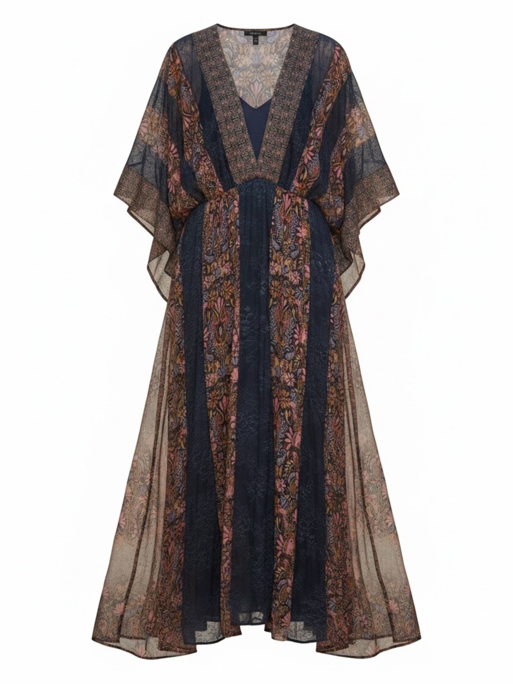 NWT Layered with Love Floral Sheer Layered Kaftan Dress Women’s 3X Boho - Picture 2 of 12